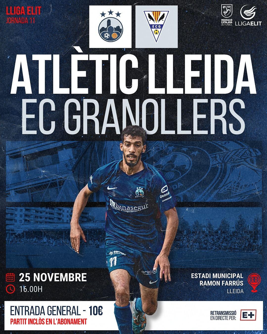 Sorteig 2 entrades dobles per l'Atlètic Lleida - EC Granollers