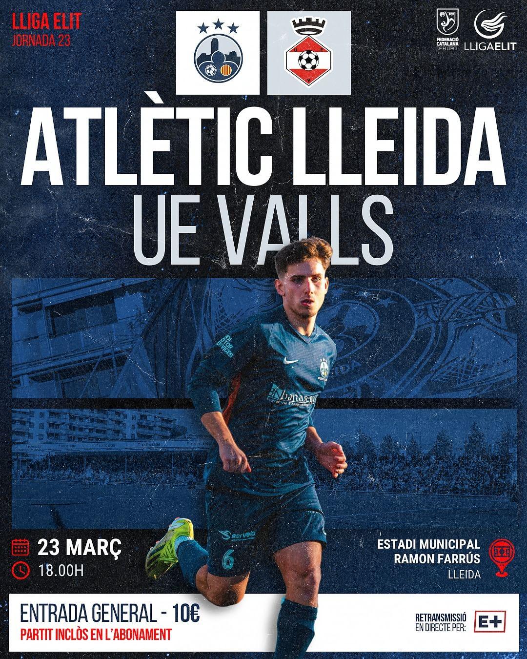 Sorteig 2 entrades dobles per l'Atlètic Lleida - UE Valls