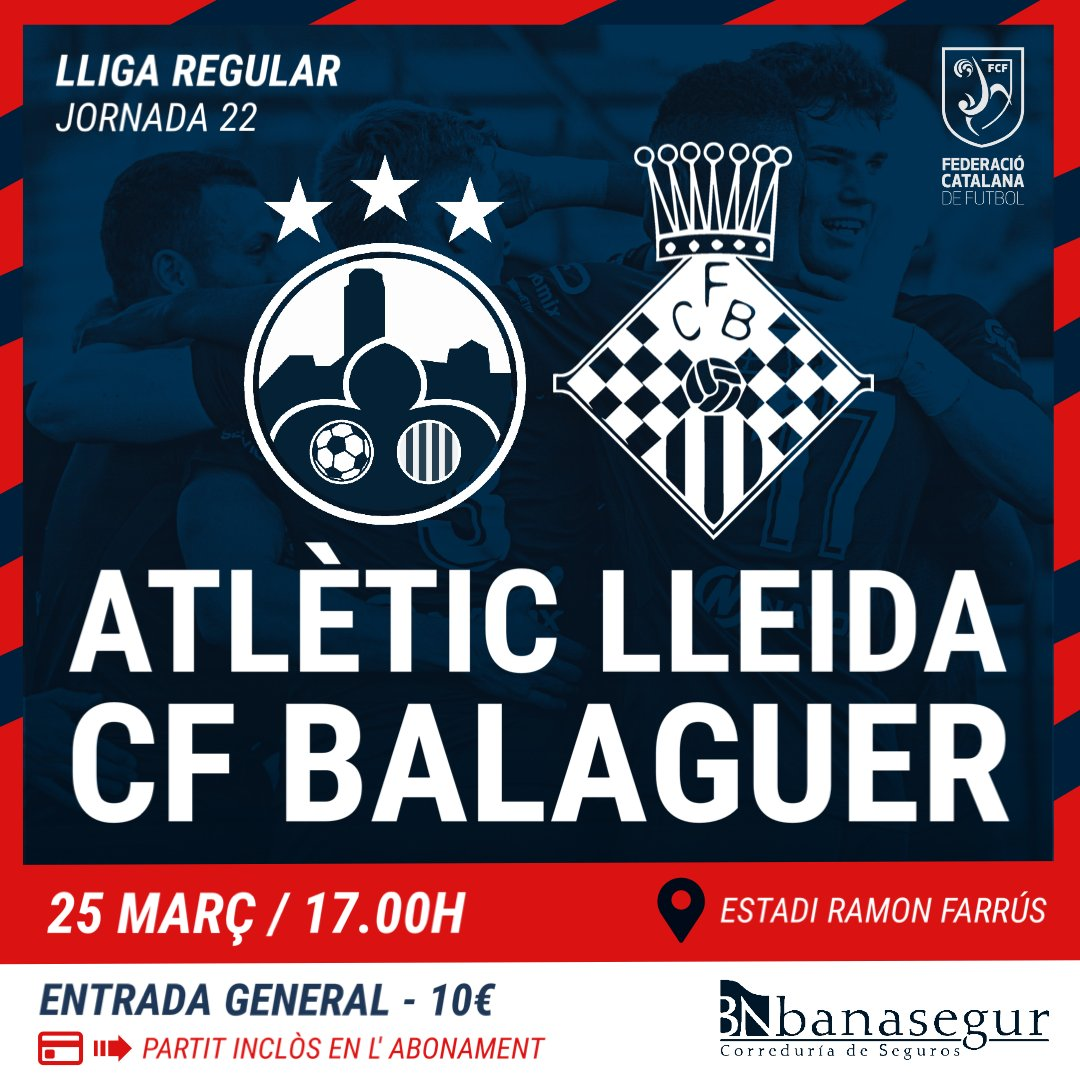 2 Entrades Dobles per l'Atlètic Lleida - FC Balaguer