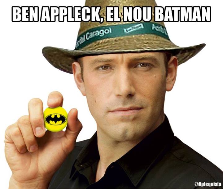 Com molts sabeu, tinc un alter ego al twitter anomenat @aplequista i està super content amb la notícia de que han contractat a Ben Appleck per ser el nou Batman. Enhorabona Ben!