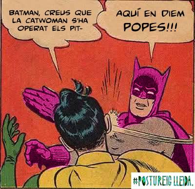 Batman s'uneix a la causa! #PostureigLleida #ILovePopes