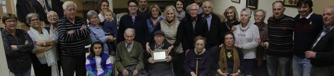 Homenatge al 'padrí' de Puigverd, de 105 anys
