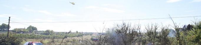 Un foc calcina 1,9 hectàrees de vegetació agrícola a Castelldans