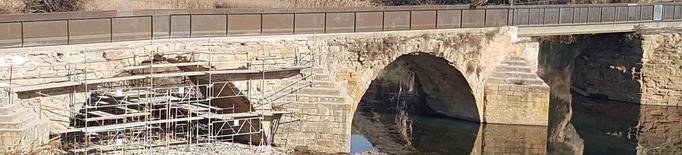 Alfarràs restaura un altre arc del pont medieval