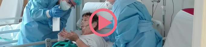 ⏯️ #VÍDEO | Videotrucades entre pacients amb covid-19 del Santa Maria i els seus familiars
