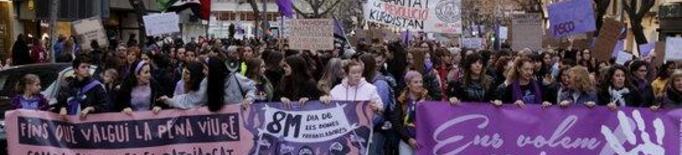 Lleida reivindica la igualtat entre homes i dones i la fi de la violència masclista amb dues manifestacions