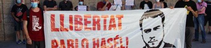 Manifestació contra l'empresonament de Pablo Hasel es converteix en concentració arran del confinament