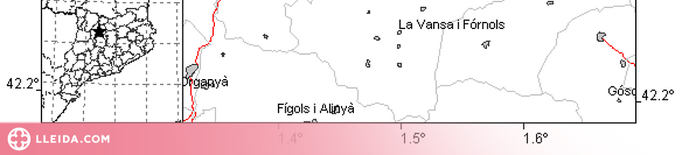L'Alt Urgell registra un terratrèmol de magnitud 2,6
