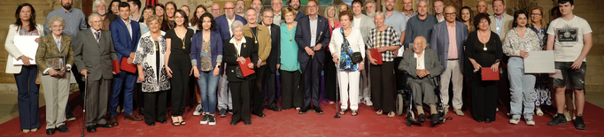 Les actrius protagonistes d’El sostre groc, Medalla d’Or de la ciutat de Lleida
