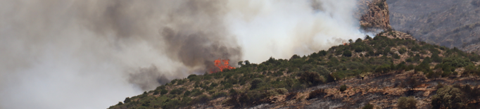 Controlat l'incendi d'Artesa de Segre, que ha cremat 2.700 hectàrees des de dimecres passat