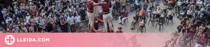 Els castellers de Lleida es tornen a enlairar per les Festes de la Tardor