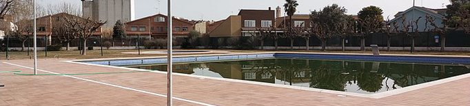 Finalitzen les obres de pavimentació del perímetre de les piscines municipals de Bellpuig