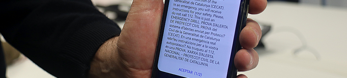 ⏯️ Les alertes d'emergència mòbils només arriben a un 60% de lleidatans en la segona prova