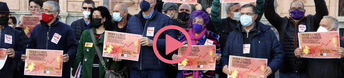 ⏯️ Una cinquantena de persones es concentren a Lleida per exigir una frenada dels preus de l'energia