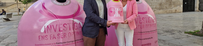 La campanya 'Per elles – Reciclem vidre contra el càncer de mama' arriba a Lleida