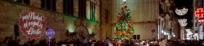 Lleida obre les festes amb l’encesa de llums nadalenques