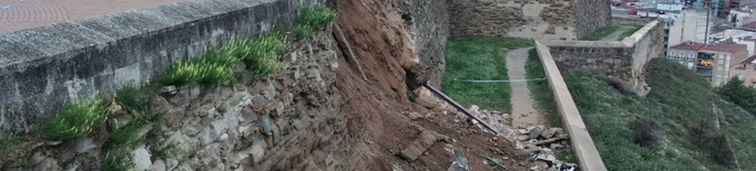 S'esfondra un tros de mur de la Seu Vella de Lleida