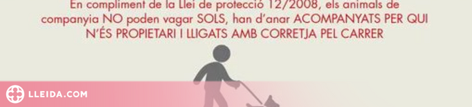 Almacelles multarà amb fins 300 euros qui no porti el seu gos degudament lligat