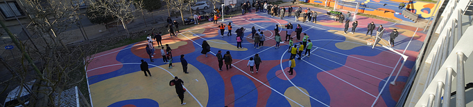 El Centre Històric de Lleida estrena la nova pista poliesportiva de la Panera