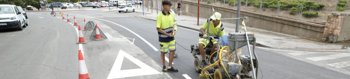 Millores al paviment dels carrers Salmerón, Jeroni Pujades, Bisbe i Tallada de Lleida
