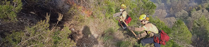 Els Bombers donen per estabilitzat l'incendi forestal d'Ascó