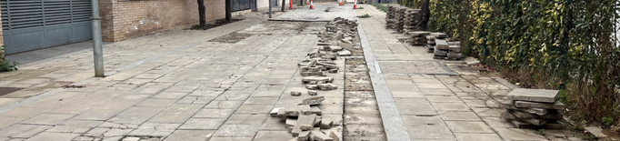 Millores al paviment del carrer Yehudi Menuhin de Lleida
