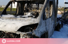 Crema totalment la cabina d'una furgoneta a l'A-2 al Pla d'Urgell