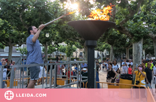 La Flama del Canigó il·lumina la festa de Sant Joan a Tàrrega