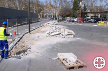 Obres de reurbanització entorn l'avinguda Alacant per obrir un nou supermercat a Lleida