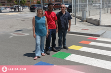 Tàrrega pinta la bandera LGBTIQ+ en passos de vianants de la ciutat