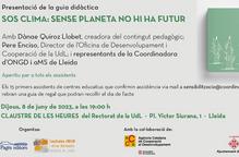 La Coordinadora d'ONGD de Lleida i Pagès Editors consciencien sobre l'emergència climàtica a les aules