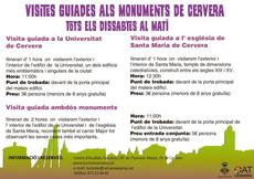 Sorteig 2 entrades per a visitar monuments de Cervera