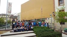Fotografia oficial pel grup d'escolars a l'Espai Macià