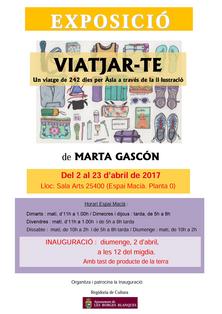 Cartell de l'exposició "Viatjar-te" de l'artista Marta Gascón