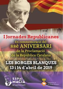 Cartell de les 'I Jornades Republicanes' a les Borges Blanques