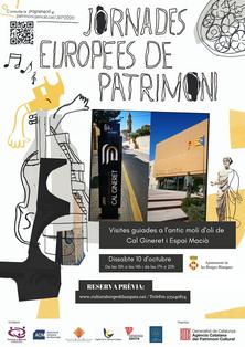 Cartell oficial de les Jornades Europees de Patrimoni 2020 - Les Borges Blanques
