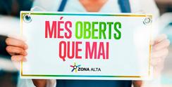 La Zona Alta de Lleida, "Més oberts que mai"!