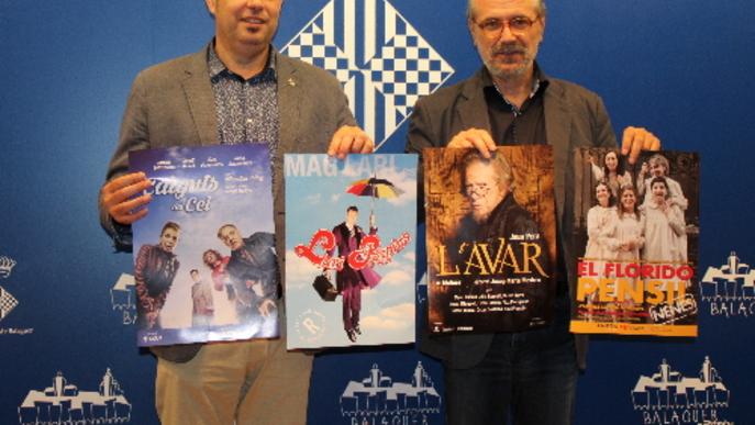 Joan Pera, el Mag Lari, Roger Mas i Manel, al Teatre de Balaguer
