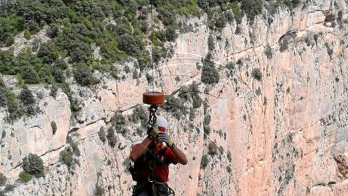 Rescaten un escalador a Coll de Nargó que va caure 25 metres