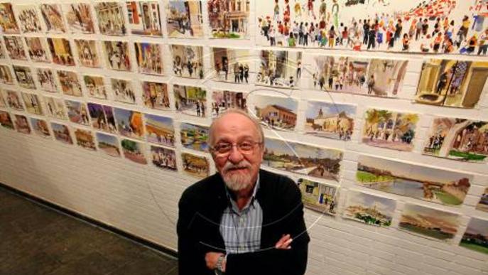L'artista Joaquín Ureña exhibeix les 96 aquarel·les del seu llibre gràfic 'Mirar Lleida'