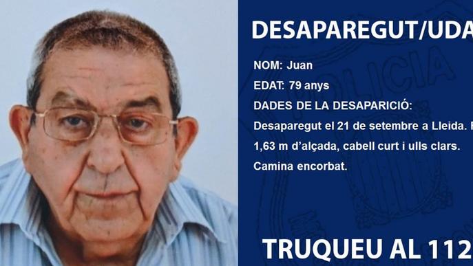 Trobat sense vida el cos d'en Juan, desaparegut dilluns a Lleida 