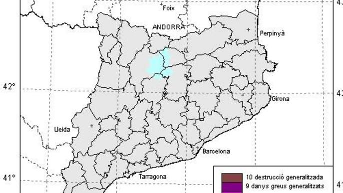 Una comarca lleidatana registra un terratrèmol de 3,3 graus amb diverses rèpliques