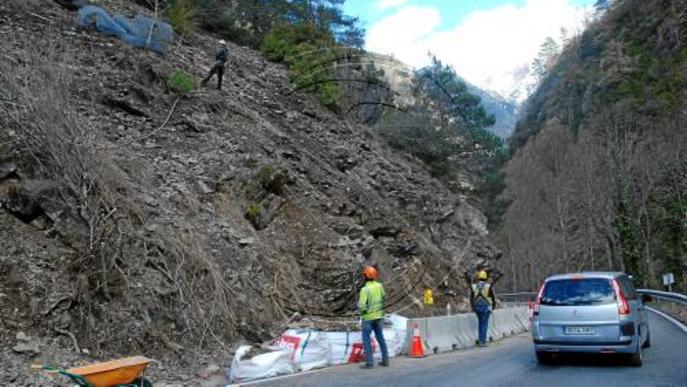 Andorra reforça el pendent i evita allaus a Os de Civís