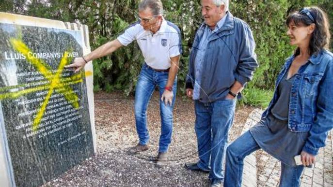 Atac al monument a Companys al Tarròs i guerra de banderes a Lleida