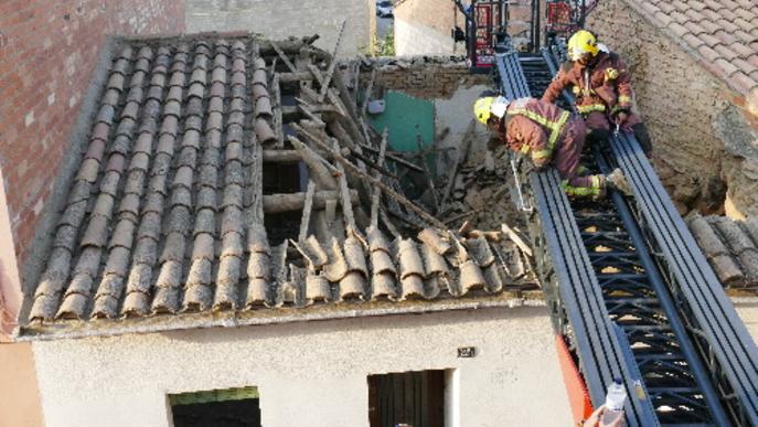 Nou esfondrament sense ferits a Rosselló al caure la teulada d’una casa