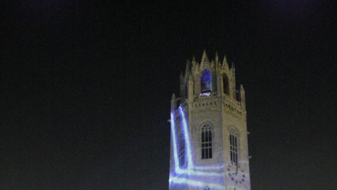 La torre de la Seu Vella pren vida amb un videomàping
