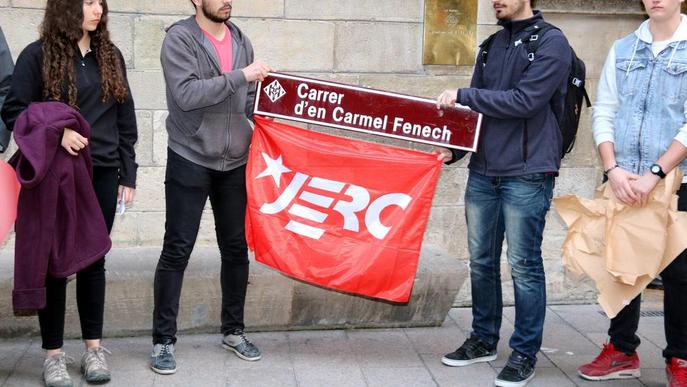 JERC retorna a la Paeria una placa de carrer ‘franquista’