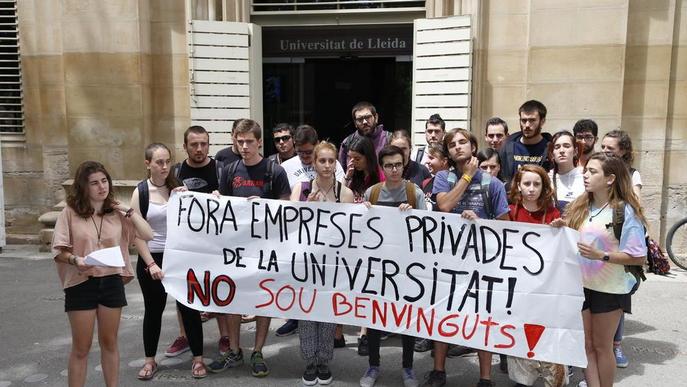 Alumnes reafirmen el boicot a empreses a la UdL que Fiscalia investiga