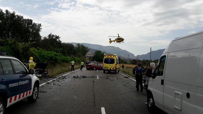 Un xoc a la carretera N-260 a Montferrer costa la vida a un motorista, el desè aquest any