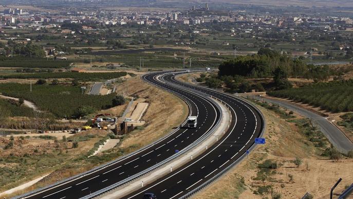 L'autovia A-14 entre Lleida i Almenar, infrautilitzada pel trànsit pesant